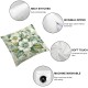 Ulloord Spring Pillow Covers , Green Floral Flowers Bloom Farmhouse Decorative Throw Pillowcases for Home Sofa Couch Decoration