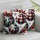 Ulloord Christmas Pillow Covers, Trees &amp; Throw Pillowcases Cushion Cases Decorative Party Decoration for Home Sofa