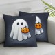 Ulloord Halloween Pillow Covers Pumpkin Ghost Throw Pillow Covers for Fall Halloween Decorations Halloween Party Pillows Decorative Pillow Covers for Sofa