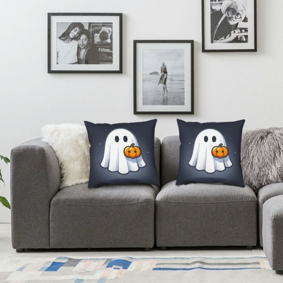 Ulloord Halloween Pillow Covers Pumpkin Ghost Throw Pillow Covers for Fall Halloween Decorations Halloween Party Pillows Decorative Pillow Covers for Sofa