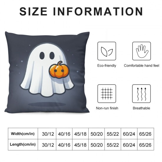 Ulloord Halloween Pillow Covers Pumpkin Ghost Throw Pillow Covers for Fall Halloween Decorations Halloween Party Pillows Decorative Pillow Covers for Sofa