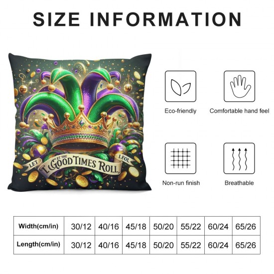 Ulloord Mardi Gras Pillow Covers for Masquerade Mask Decor Throw Pillows Decorative Cushion Cases Mardi Gras Decorations