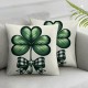 Ulloord Pillow Covers, Hello Shamrocks Lucky Farmhouse Decorative Throw Pillowcases for Home Sofa Couch Cushion Decoration