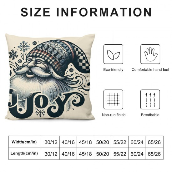 Ulloord Christmas Pillow Covers for Christmas Decorations Snowman Christmas Tree Grey Striped Pillows Throw Pillow Covers Decor for Couch