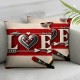 Ulloord Valentines Day Pillow Covers Valentines Day Decor Red Heart with Bow Love Truck Valentine Pillows Decorative Throw Pillows Valentines Day Decorations