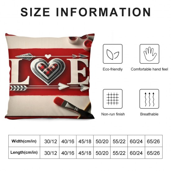 Ulloord Valentines Day Pillow Covers Valentines Day Decor Red Heart with Bow Love Truck Valentine Pillows Decorative Throw Pillows Valentines Day Decorations