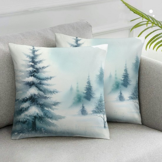 Ulloord Christmas Pillow Covers Throw Pillow Covers Tree Decorative Cushion Case for Sofa Couch Outdoor Patio Living Room