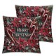 Ulloord Christmas Pillow Covers Throw Pillow Covers Christmas Décor Winter Holiday Cushion Case for Sofa Couch Outdoor Patio Living Room