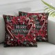 Ulloord Christmas Pillow Covers Throw Pillow Covers Christmas Décor Winter Holiday Cushion Case for Sofa Couch Outdoor Patio Living Room