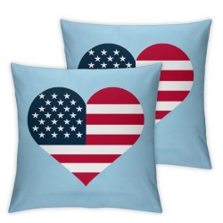 Ulloord Decorations Pillow Covers Star and Stripe Heart Throw Pillow Covers Pillows Decor Cushion Case