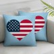 Ulloord Decorations Pillow Covers Star and Stripe Heart Throw Pillow Covers Pillows Decor Cushion Case