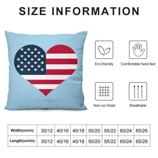 Ulloord Decorations Pillow Covers Star and Stripe Heart Throw Pillow Covers Pillows Decor Cushion Case