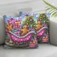 Ulloord Christmas Pillow Covers Christmas Tree Pink Decorations Throw Pillow Covers Winter Holiday Decor Linen Pillowcase for Sofa Couch Home Decor