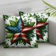 Ulloord Pillow Cover Buffalo Star America Flag Floral Decor Decorations Cushion Case for Sofa Couch