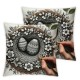 Ulloord Pillow Covers , Floral Rabbit Bunny Eggs Bless This Nest Decorative Throw Pillowcases for Home Sofa Couch Decoration