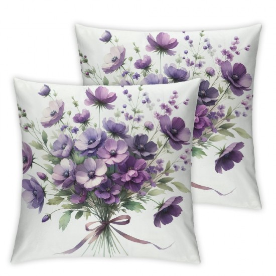 Ulloord Spring Pillow Covers , Floral Decorative Throw Pillowcases for Home Sofa Couch Decoration