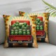 Ulloord Summer Pillow Covers Beige Gnone Watermelons Sunflowers Pillows Decorative Throw Pillows Summer Decorations Farmhouse Decor Cushion Case for Sofa Couch