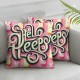 Ulloord Happy Throw Pillow Covers Hello Cross Spring Home Decor for Couch