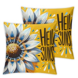 Ulloord Summer Pillow Cover Sunflower Decorative Yellow Throw Pillow Case Summer Cushion Case for Sofa Couch