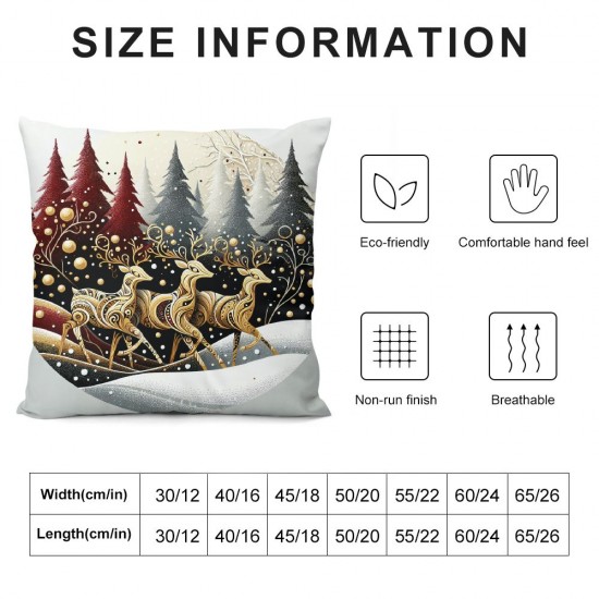 Bundles, Christmas Decorative Pillow Covers, Red, Xmas Gnome and Tree Throw Pillows, Red