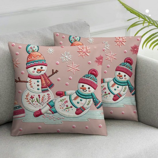 Ulloord Bundles, Christmas Pillow Covers, PinkXmas and Throw Pillows, Red