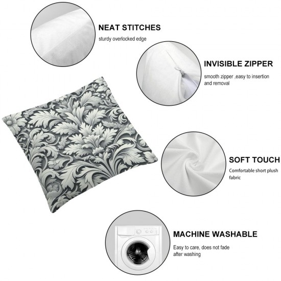 Ulloord  Bundles,  New Living Series Grey Pillow Covers Outdoor Waterproof Pillow Inserts