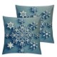 Bundles, Merry Christmas Blue and Grey Velvet Pillow Covers