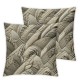 Bundles Outdoor Pillow Inserts - Square Form Water Resistant Microfiber Throw Pillows Farmhouse Throw Pillow Cover Burlap Linen Oatmeal