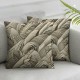 Bundles Outdoor Pillow Inserts - Square Form Water Resistant Microfiber Throw Pillows Farmhouse Throw Pillow Cover Burlap Linen Oatmeal