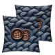 Bundles, Farmhouse Linen Trimmed Edges Pillow Covers Triple Button Burlap Pillow Covers, Navy Blue