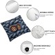 Bundles, Farmhouse Linen Trimmed Edges Pillow Covers Triple Button Burlap Pillow Covers, Navy Blue