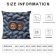 Bundles, Farmhouse Linen Trimmed Edges Pillow Covers Triple Button Burlap Pillow Covers, Navy Blue