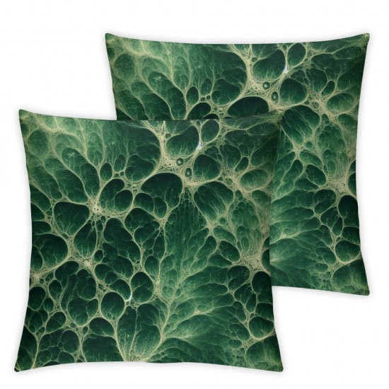 Bundles, Velvet Soft Decorative Pillow Covers, Green,  Hypoallergenic Foam Pillow Inserts