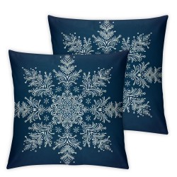 Bundles,Merry Christmas Decorative Pillow Covers, Blue and Grey, Outdoor Waterproof Pillow Inserts