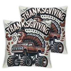 Thanksgiving Pillow Covers Thanksgiving Turkey Throw Pillows Thanksgiving Day Fall Autumn Pillowcase for Sofa Couch Holiday Home Decor