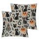 Halloween Pillow Covers Halloween Pumpkin Cat Linen Pillowcase Holiday Farmhouse Indoor Outdoor Couch Cushion Case for Sofa and Home Deco