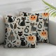 Halloween Pillow Covers Halloween Pumpkin Cat Linen Pillowcase Holiday Farmhouse Indoor Outdoor Couch Cushion Case for Sofa and Home Deco