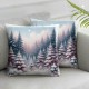 Bundles, Merry Christmas Decorative Snowman Pillow Covers, Pink, Hypoallergenic Foam Pillow Inserts