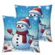 Christmas Pillow Covers Snowman Green Throw Pillow Covers Pillowcase Home Decor Living Room House Decorative Cushion Case for Sofa Couch