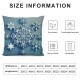 Ulloord  Bundles, Merry Christmas Blue and Grey Velvet Pillow Covers