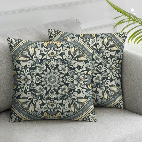 Ulloord  Bundles,New Living Series Yellow and Grey Pillow Covers