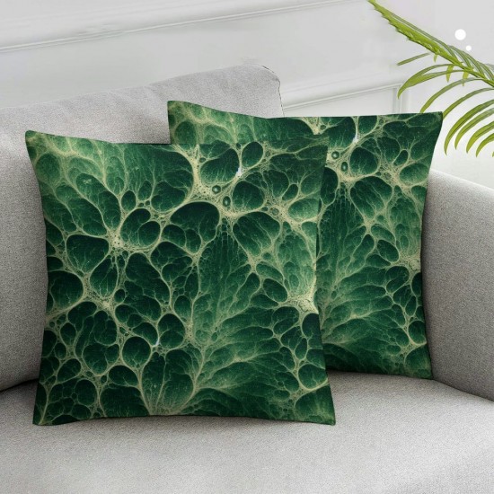 Ulloord  Bundles, Velvet Soft Decorative Pillow Covers, Green,  Hypoallergenic Foam Pillow Inserts