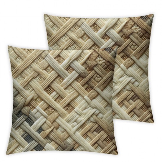 Ulloord Decorative Decorative Pillow Cover Soft Square Cushion Cover Pillowcase for and , Beige