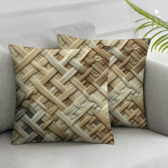 Ulloord Decorative Decorative Pillow Cover Soft Square Cushion Cover Pillowcase for and , Beige