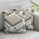 Ulloord  Bundles Outdoor Pillow Inserts Outdoor Pillows , Farmhouse Solid Throw Pillow Cover Burlap Linen Oatmeal