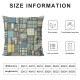 Throw Pillow Covers Check Pillows Spring Decorative Pillow Cover Indoor Outdoor Throw Pillows Twill Square Pillow Cases for Home Decor Yellow