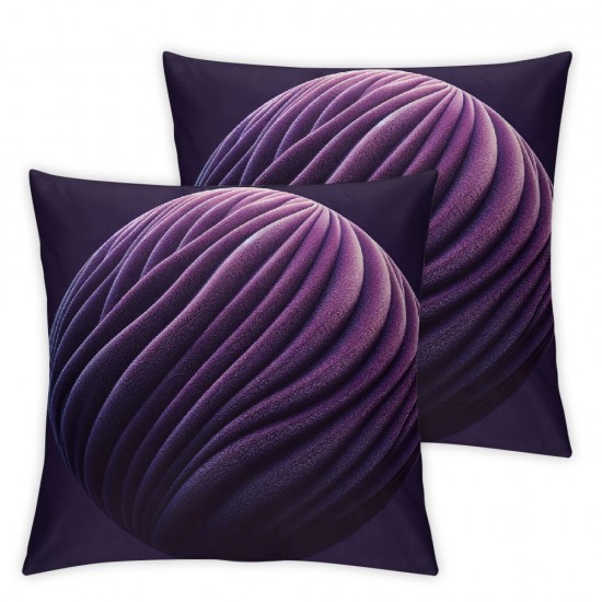 Decorative Throw Pillow Covers Soft Solid Square Cushion Case for Couch Light Purple