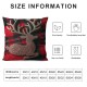 Ulloord  Bundles,Christmas Elk and Tree Pillow Covers, Red, Xmas Gnome and Tree Throw Pillows, Red