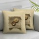 Ulloord , Linen Trimmed Edges Pillow Covers Triple Button Pillow Covers, Off White