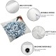 Ulloord  Bundles,  Merry Christmas Decorative Sled Pillow Covers, Blue, Outdoor Waterproof Pillow Inserts